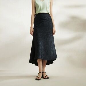 BNWT Satin Midi Skirt with Wave Detailing